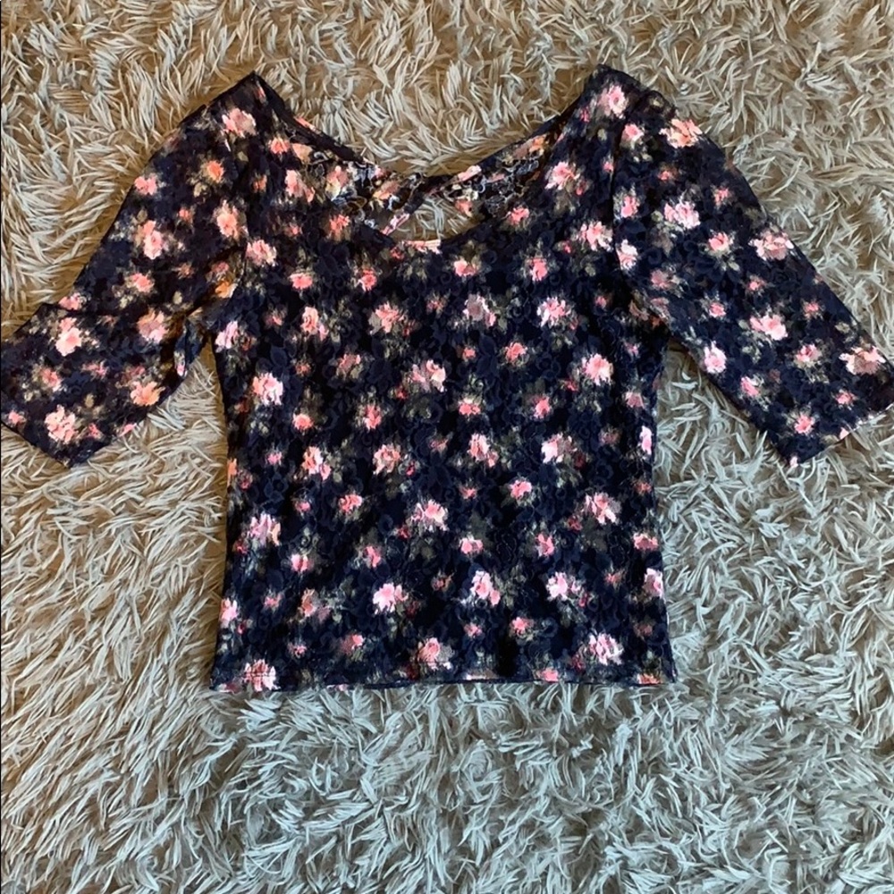 Floral Lacy Abercrombie Kids Shirt